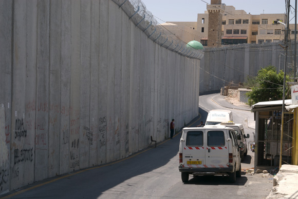 bethlehem street with wall