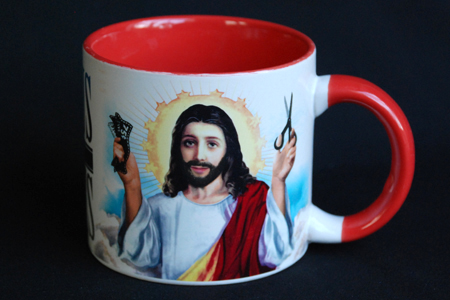 jesus shaves mug