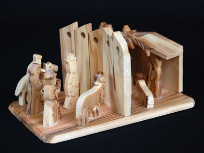 walled nativity set