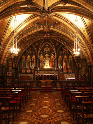 The Chapel of St Mary Undercroft, Palace of Westminster, London