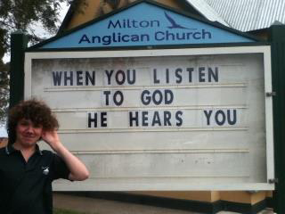 milton anglican church signboard